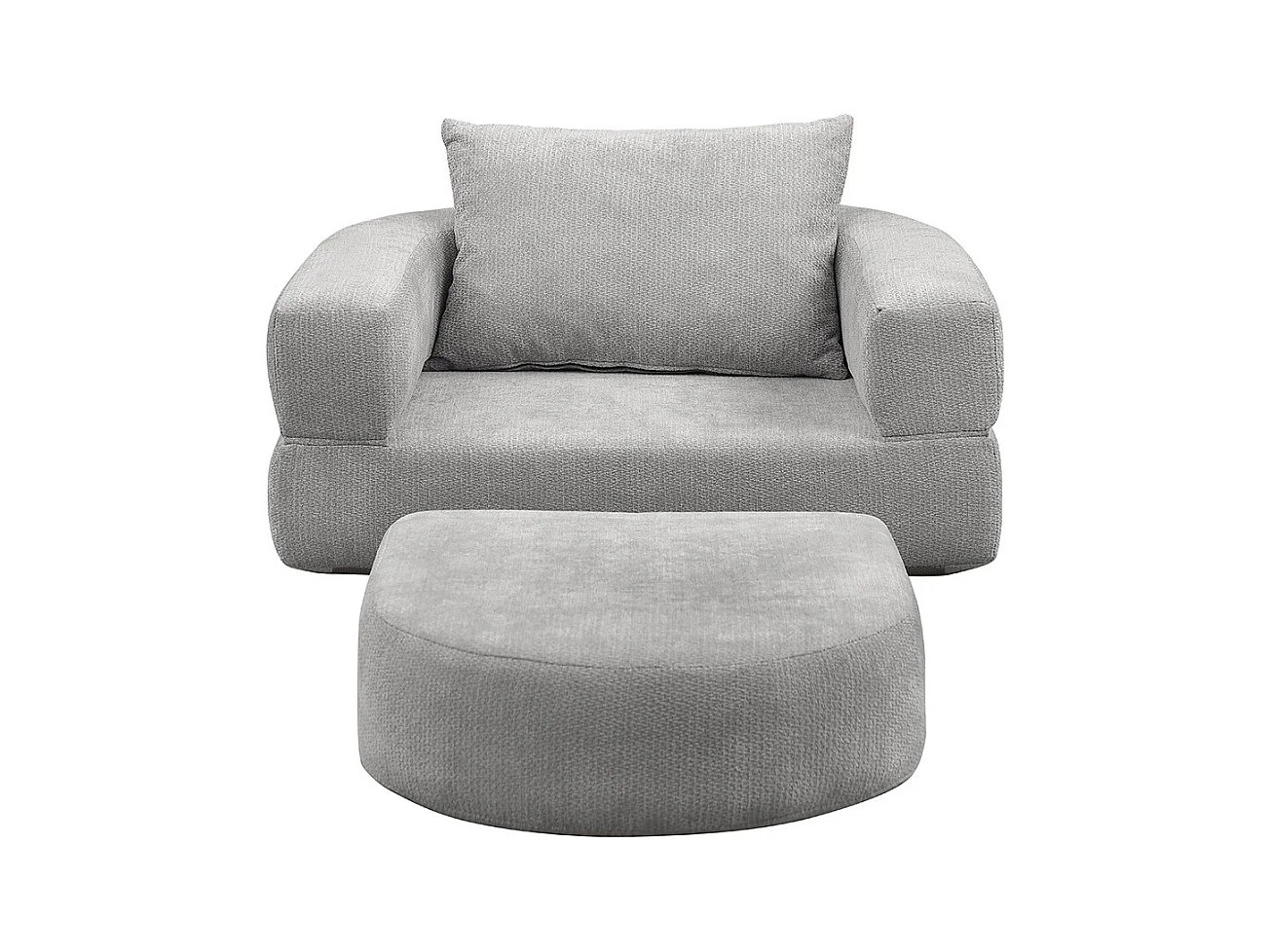 Canapé futon convertible petit deux places moderne avec dossier réglable pour petits espaces salon appartement bureau gris clair