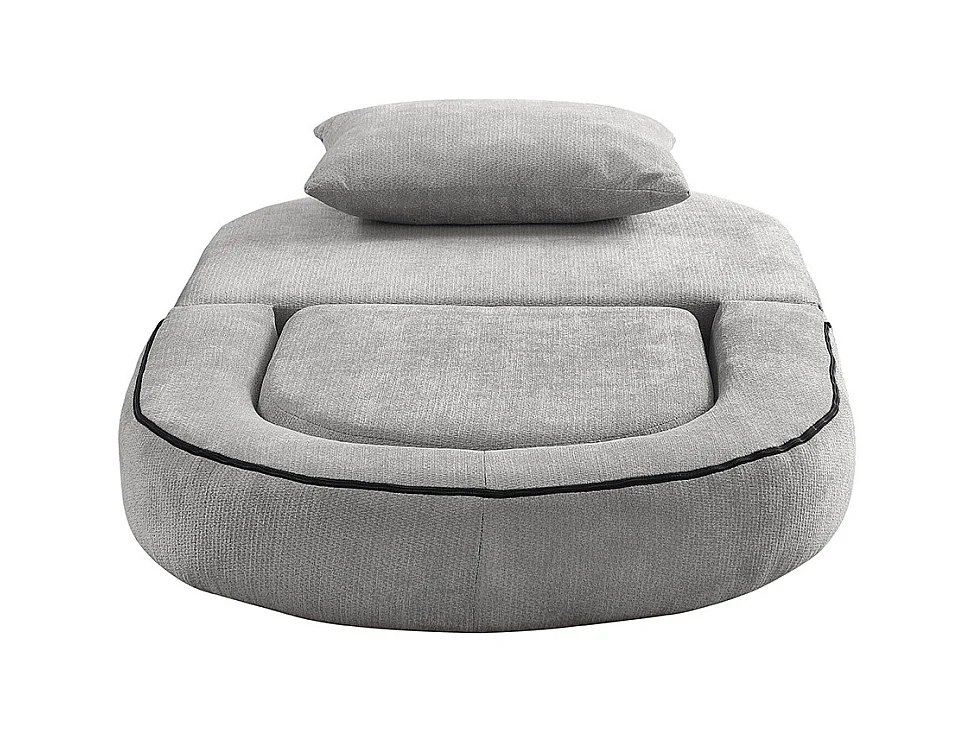 Canapé futon convertible petit deux places moderne avec dossier réglable pour petits espaces salon appartement bureau gris clair