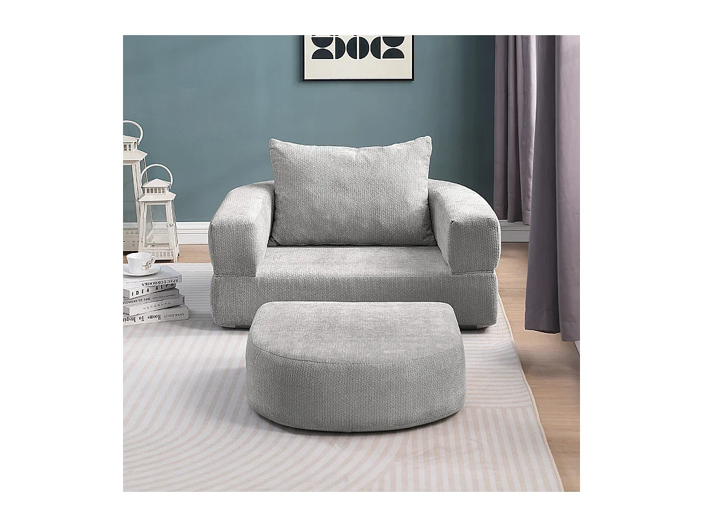 Canapé futon convertible petit deux places moderne avec dossier réglable pour petits espaces salon appartement bureau gris clair