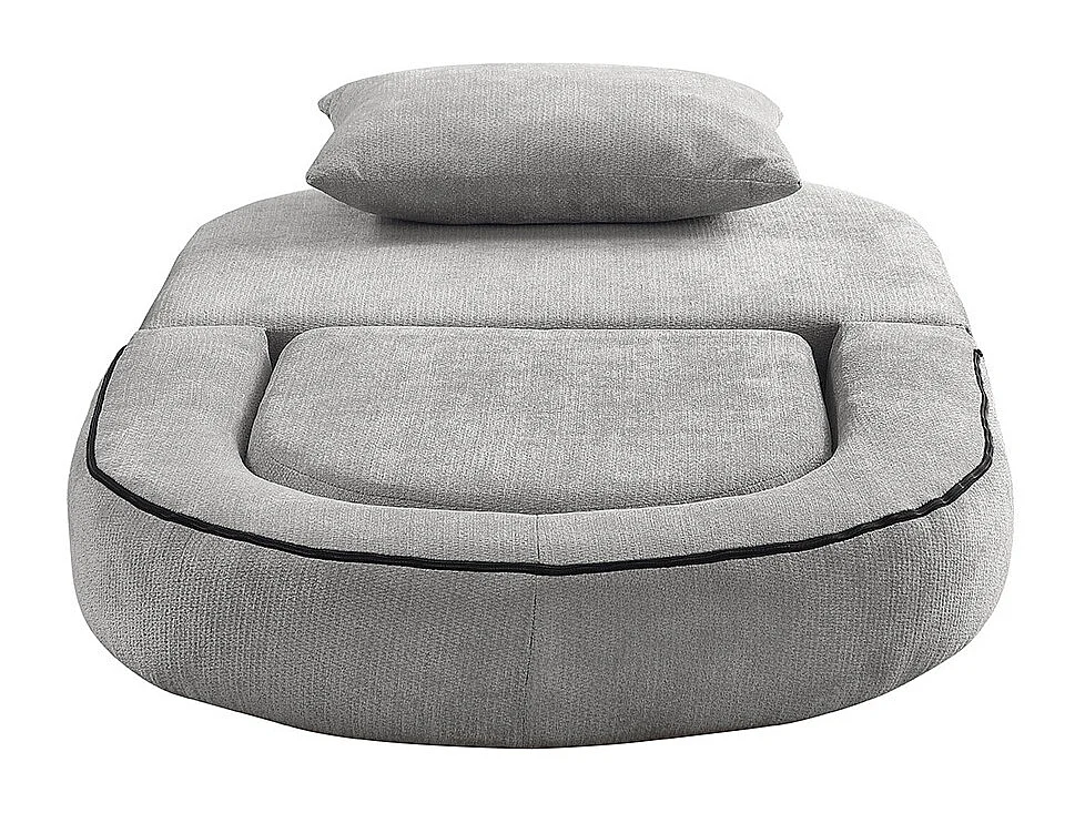 Canapé futon convertible petit deux places moderne avec dossier réglable pour petits espaces salon appartement bureau gris clair