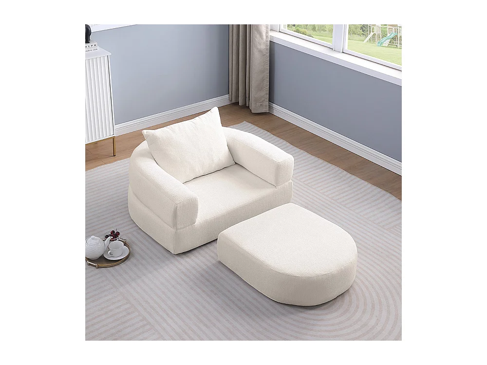 Canapé futon convertible petit deux places moderne avec dossier réglable pour petits espaces salon appartement bureau beige