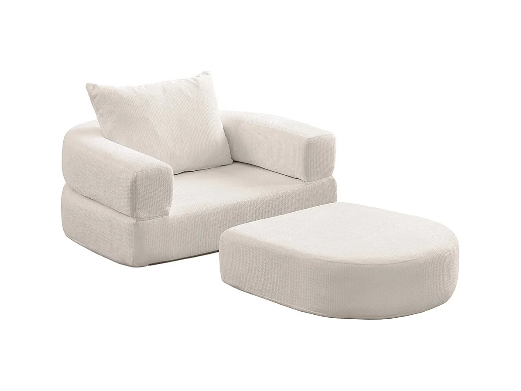 Canapé futon convertible petit deux places moderne avec dossier réglable pour petits espaces salon appartement bureau beige