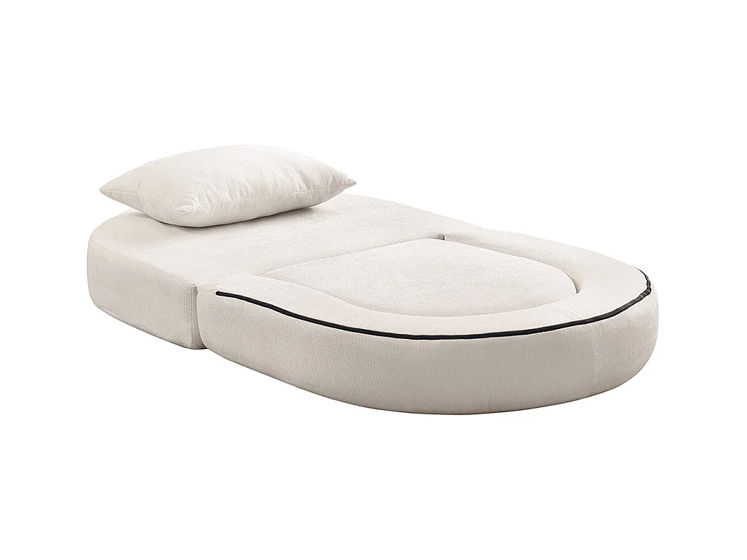 Canapé futon convertible petit deux places moderne avec dossier réglable pour petits espaces salon appartement bureau beige