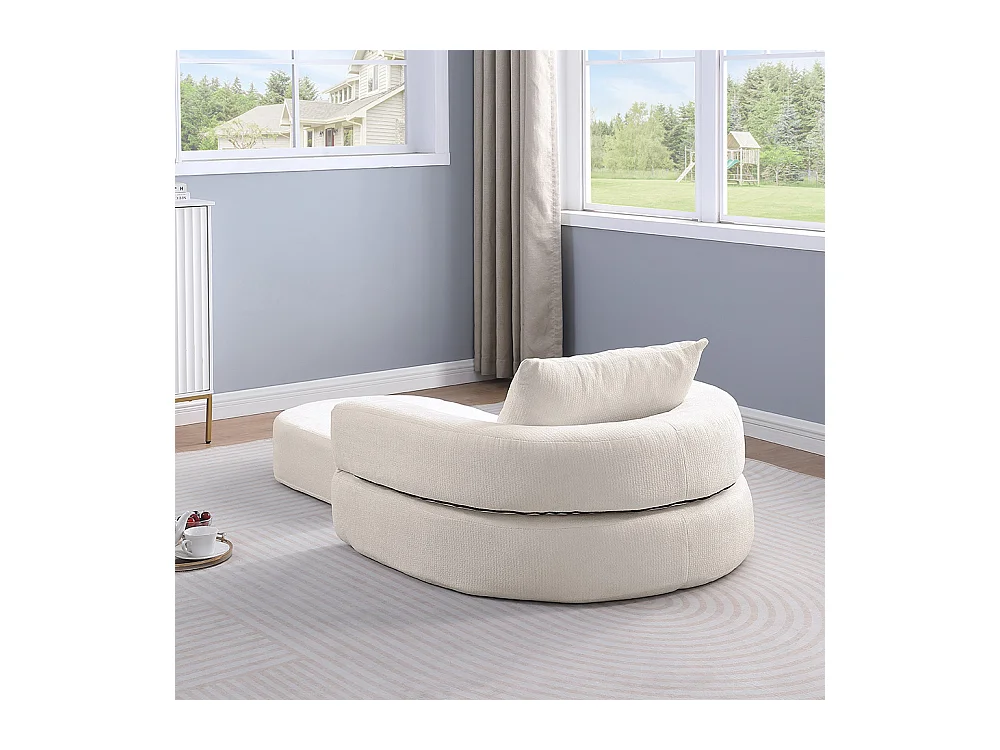 Canapé futon convertible petit deux places moderne avec dossier réglable pour petits espaces salon appartement bureau beige