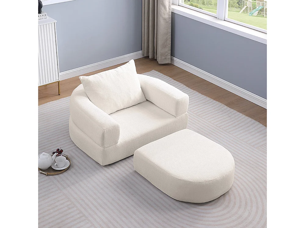 Canapé futon convertible petit deux places moderne avec dossier réglable pour petits espaces salon appartement bureau beige