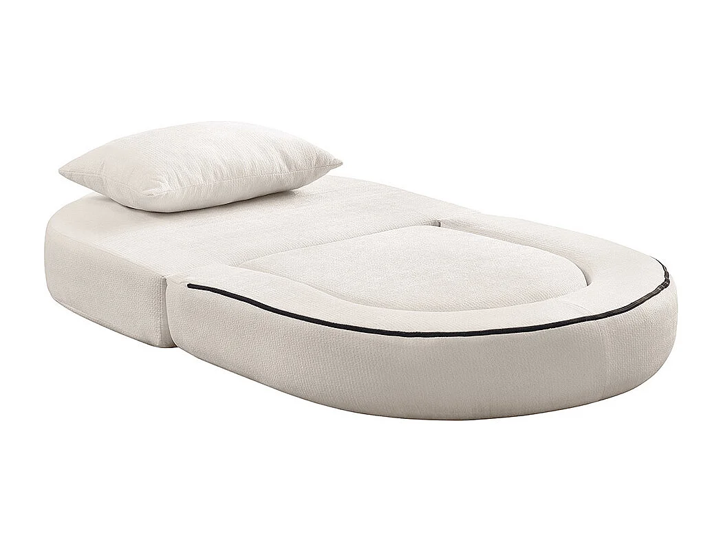 Canapé futon convertible petit deux places moderne avec dossier réglable pour petits espaces salon appartement bureau beige