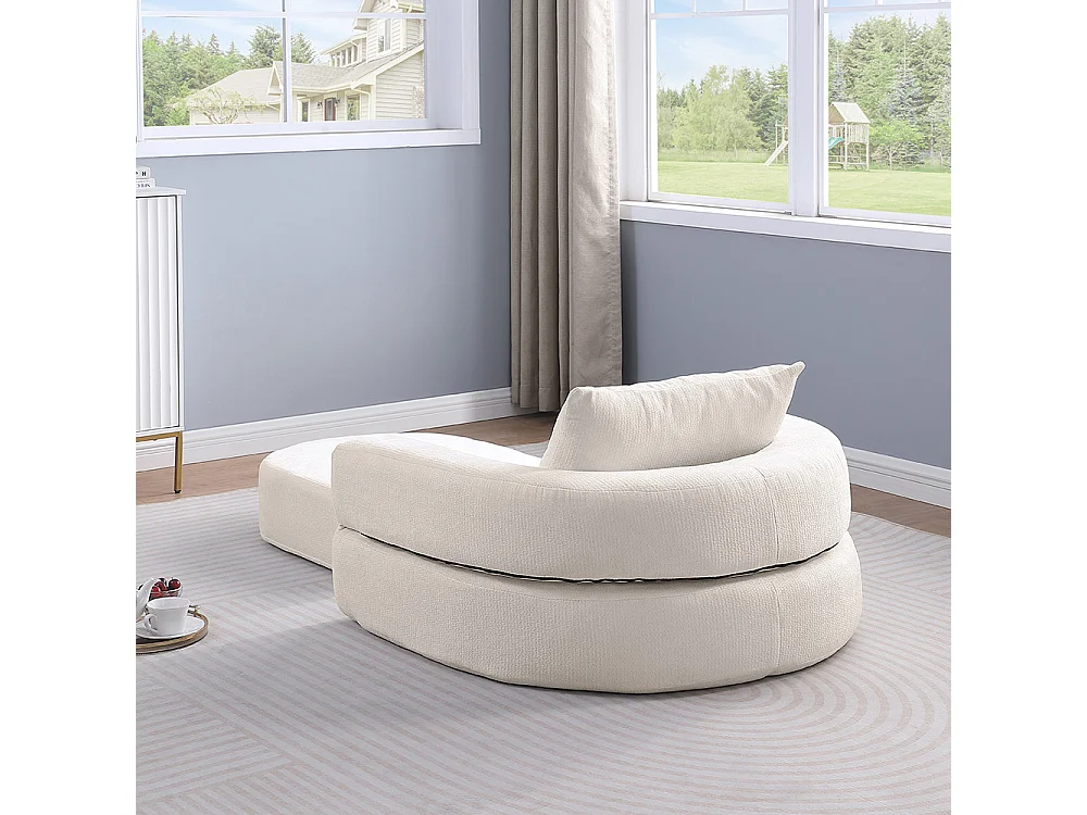 Canapé futon convertible petit deux places moderne avec dossier réglable pour petits espaces salon appartement bureau beige