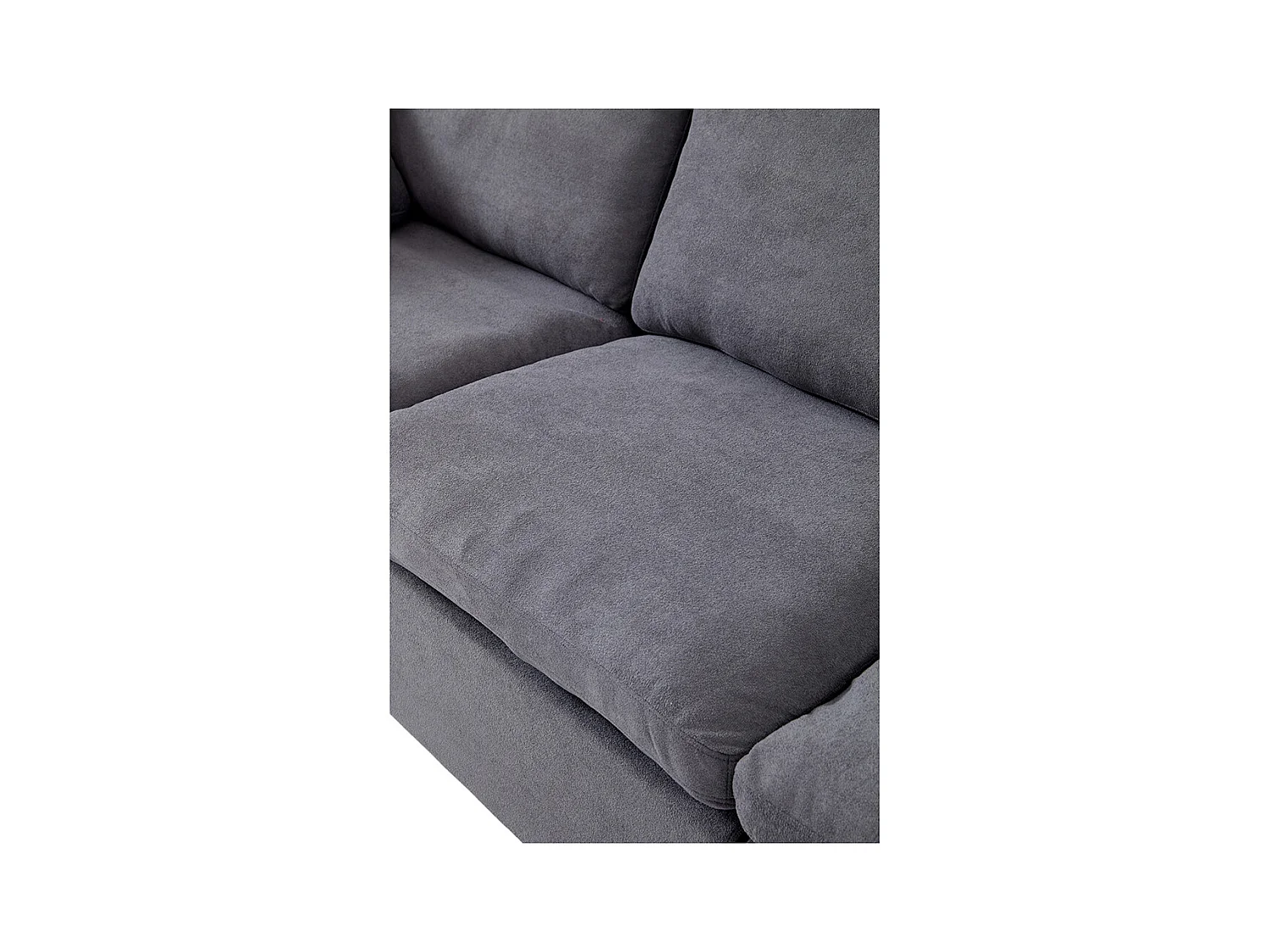 Canapé modulaire mousse certifiée rembourré assise profonde pour chambre à coucher salon sans assemblage tissu gris