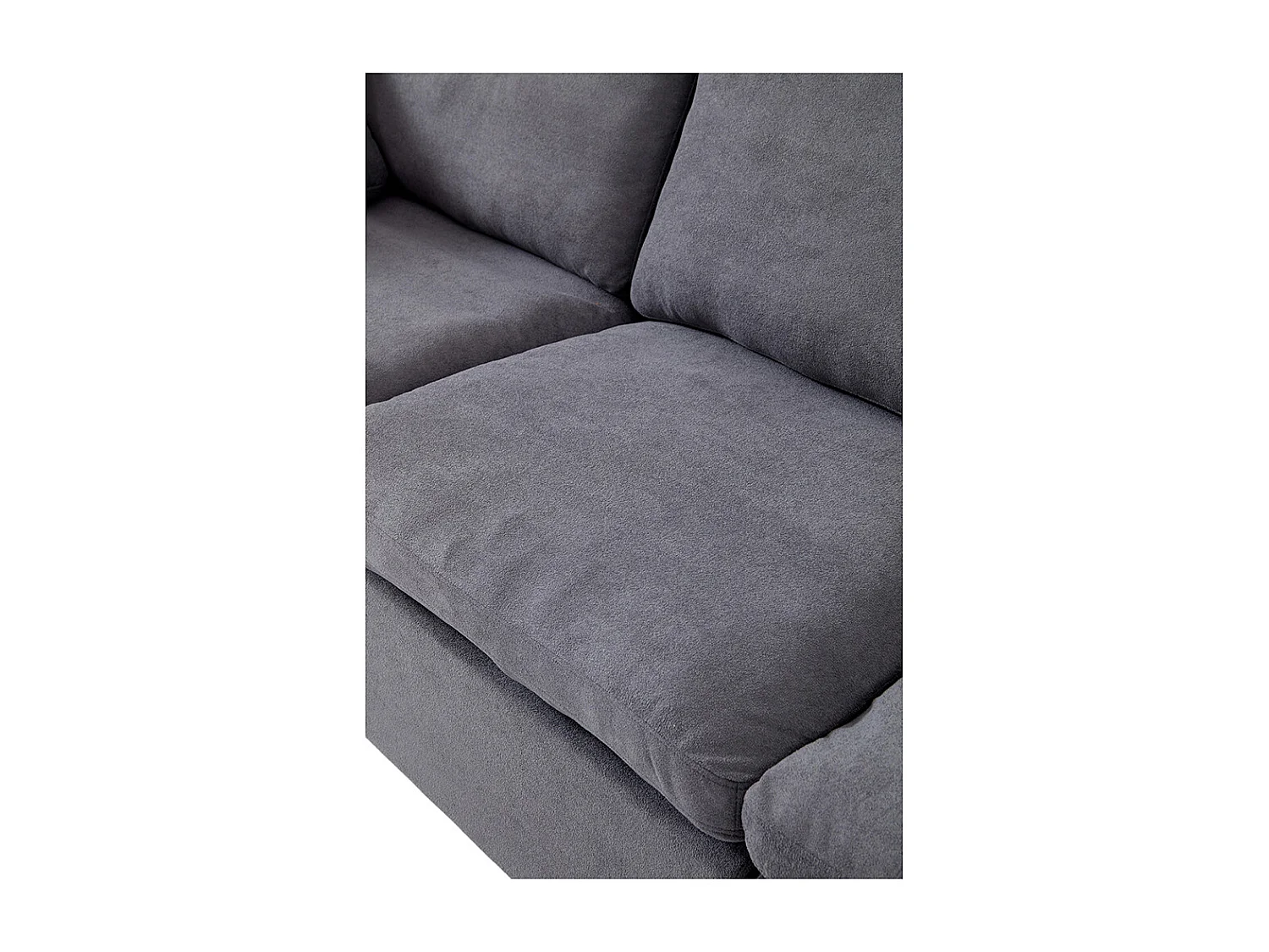 Canapé modulaire mousse certifiée rembourré assise profonde pour chambre à coucher salon sans assemblage tissu gris