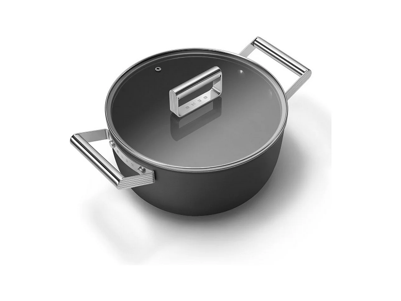 Smeg Faitout noir mat 24cm + couvercle - CSF2412BLM