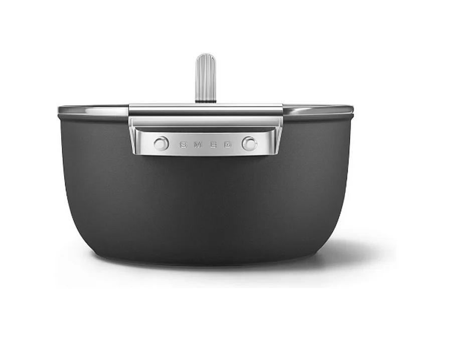 Smeg Faitout noir mat 24cm + couvercle - CSF2412BLM