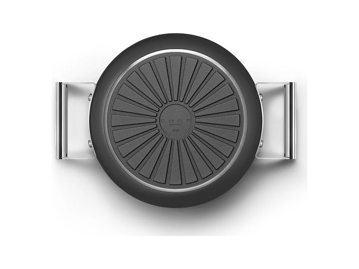 Smeg Faitout noir mat 24cm + couvercle - CSF2412BLM