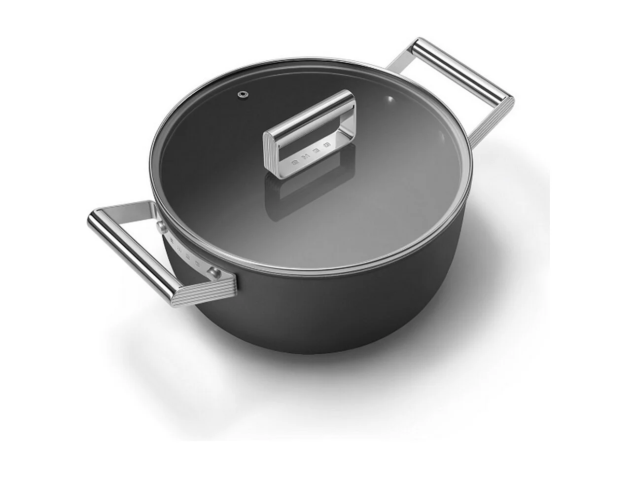 Smeg Faitout noir mat 24cm + couvercle - CSF2412BLM