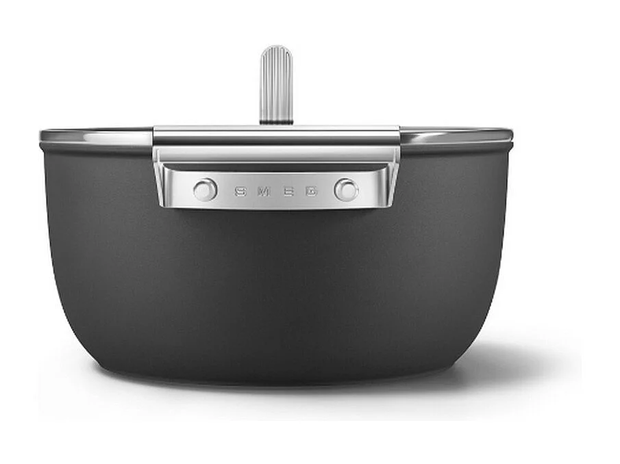 Smeg Faitout noir mat 24cm + couvercle - CSF2412BLM