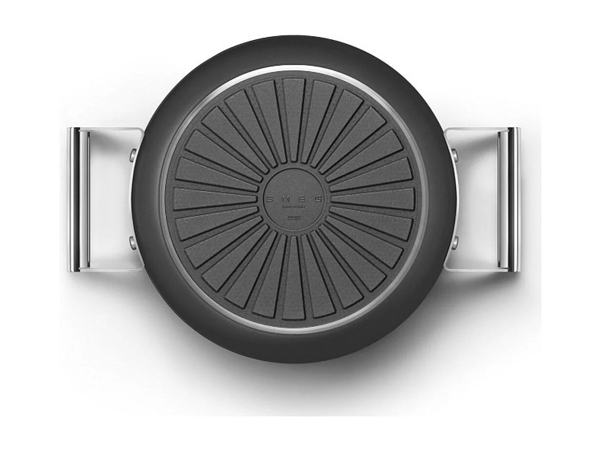 Smeg Faitout noir mat 24cm + couvercle - CSF2412BLM