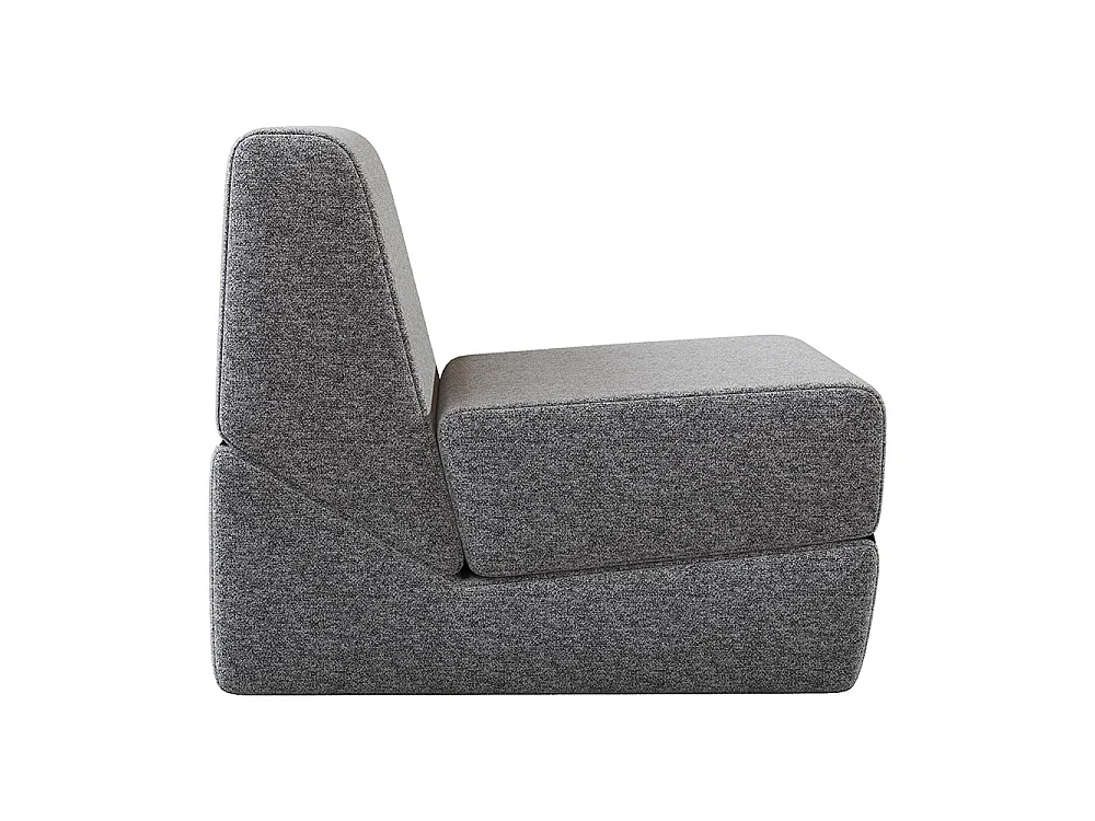 Fauteuil convertible pour adultes en mousse mini canapé lounge avec matelas triple pliable gris
