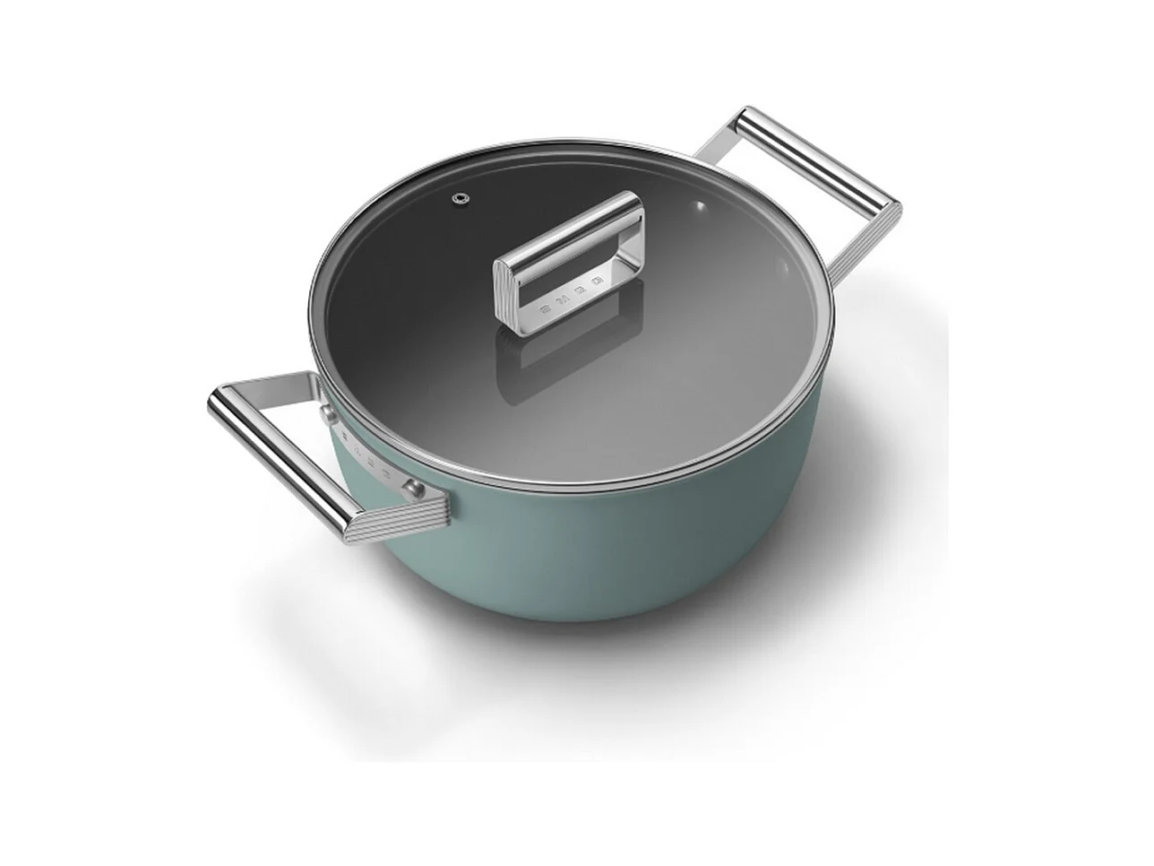 Smeg Faitout vert émeraude mat 24cm + couvercle - CSF2412EGM