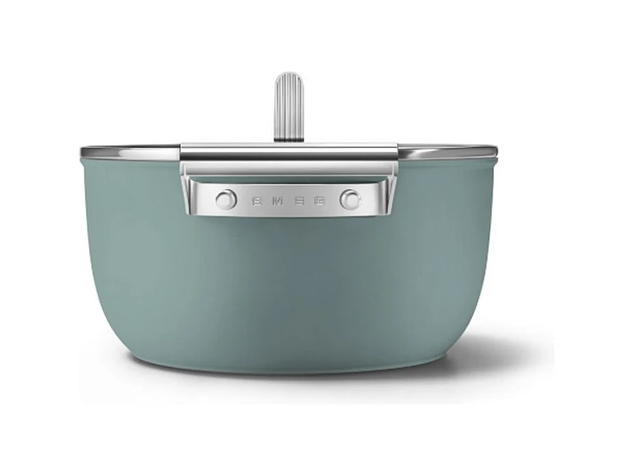 Smeg Faitout vert émeraude mat 24cm + couvercle - CSF2412EGM