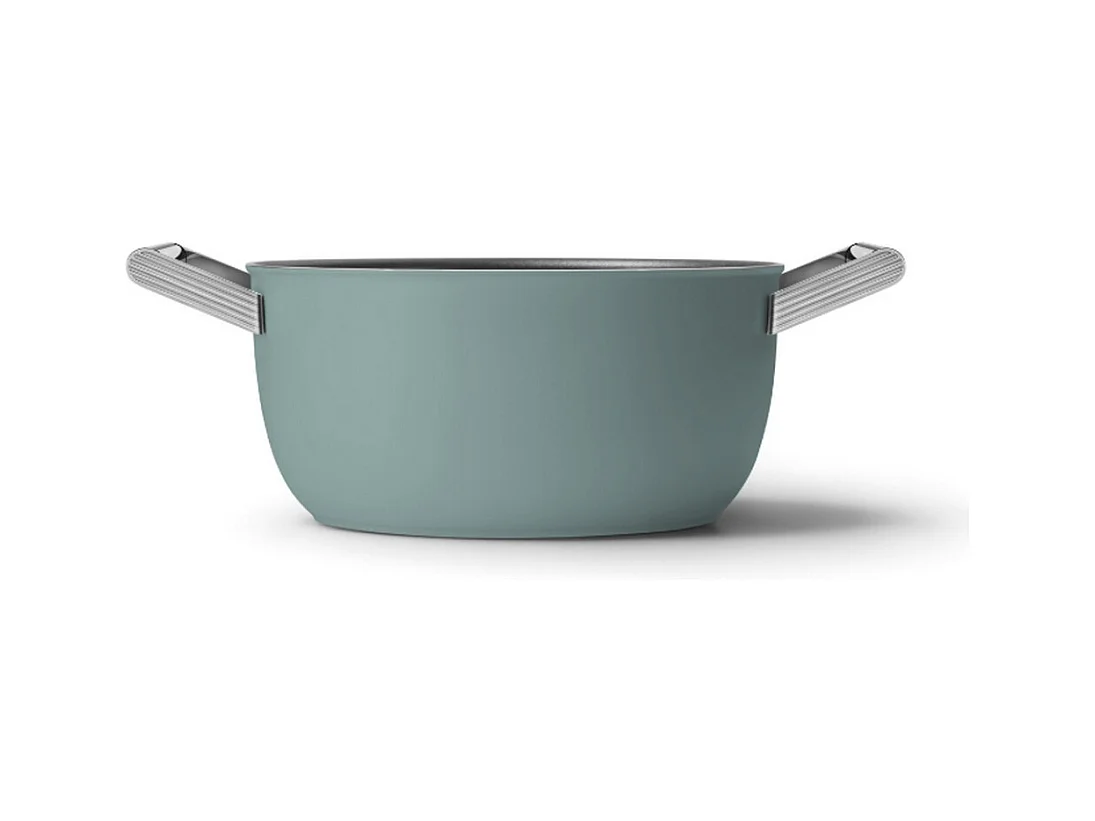 Smeg Faitout vert émeraude mat 24cm + couvercle - CSF2412EGM