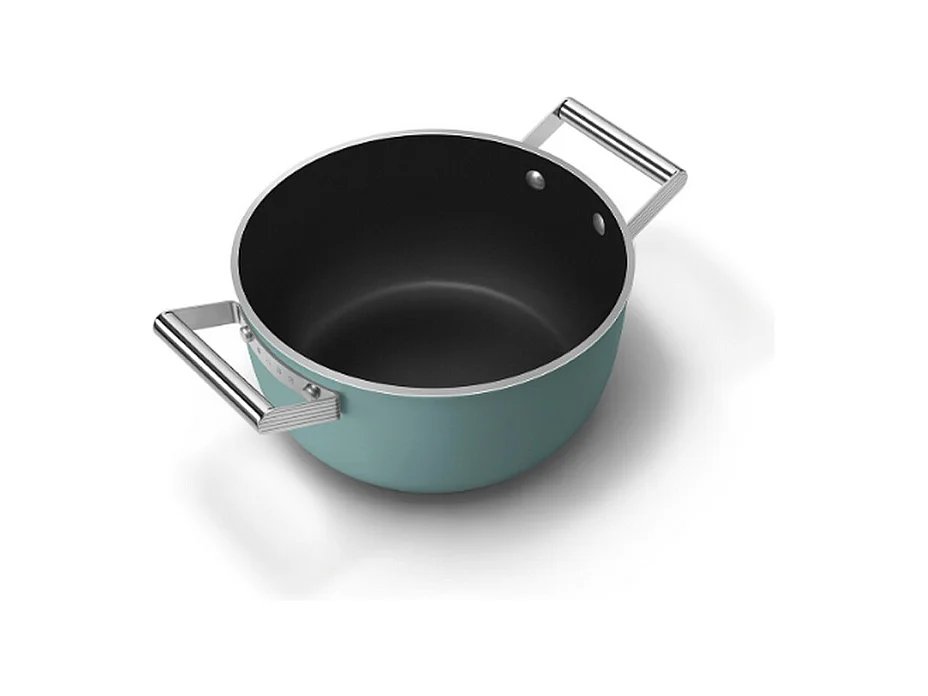 Smeg Faitout vert émeraude mat 24cm + couvercle - CSF2412EGM