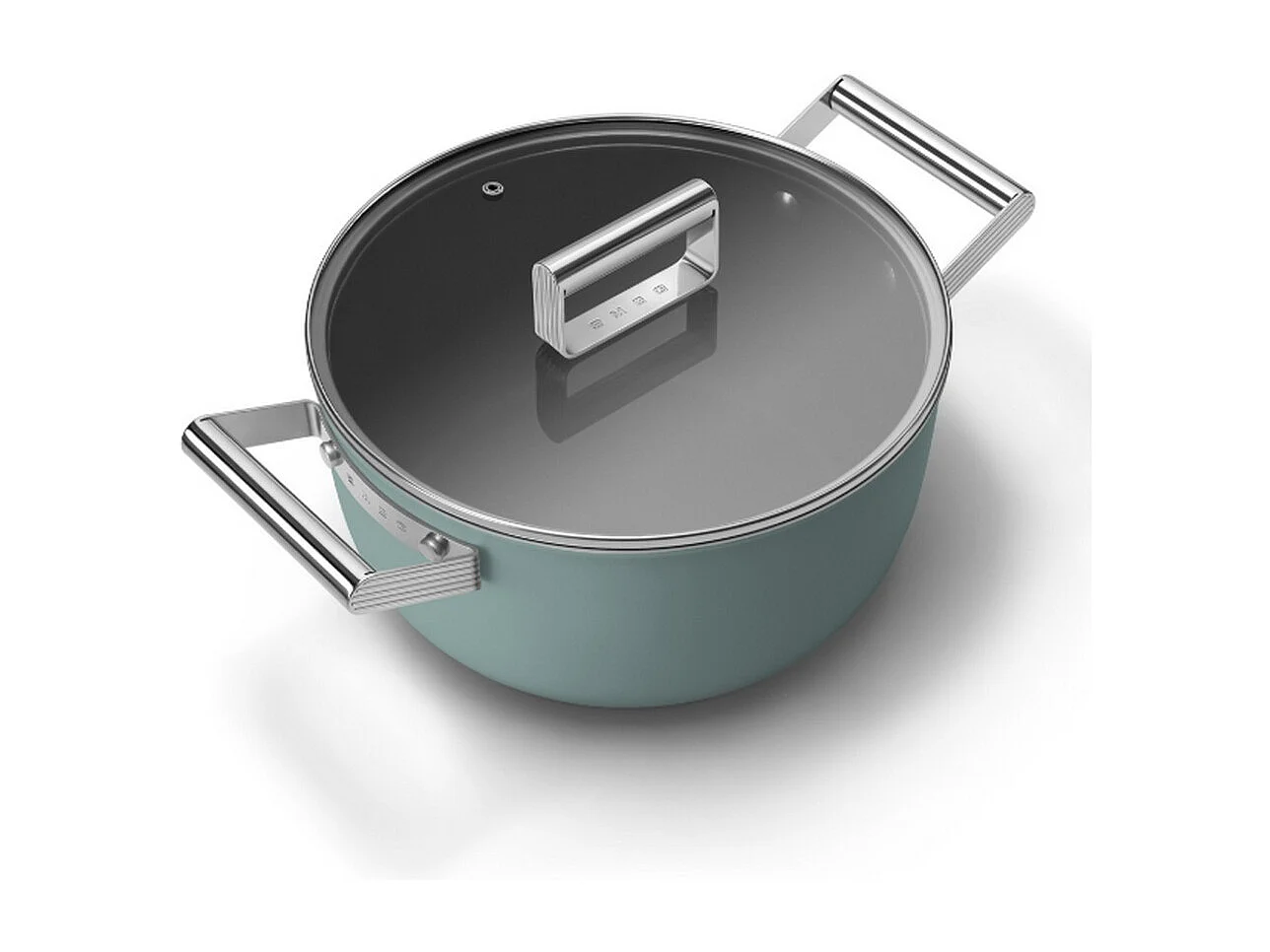 Smeg Faitout vert émeraude mat 24cm + couvercle - CSF2412EGM