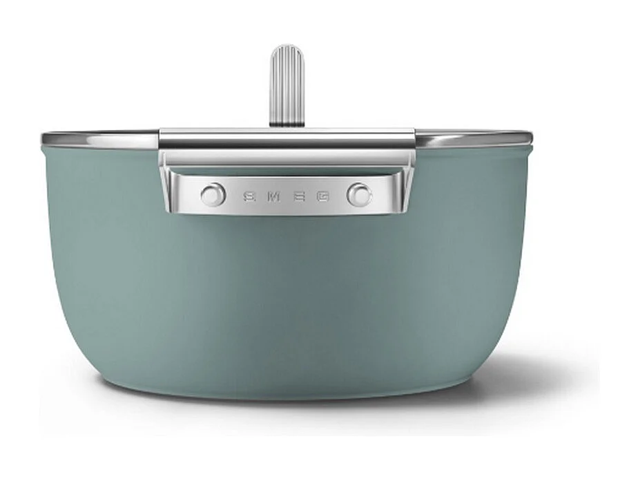 Smeg Faitout vert émeraude mat 24cm + couvercle - CSF2412EGM