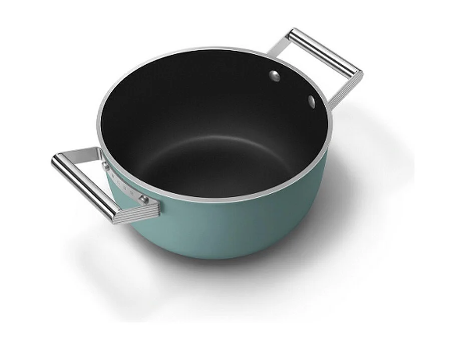 Smeg Faitout vert émeraude mat 24cm + couvercle - CSF2412EGM