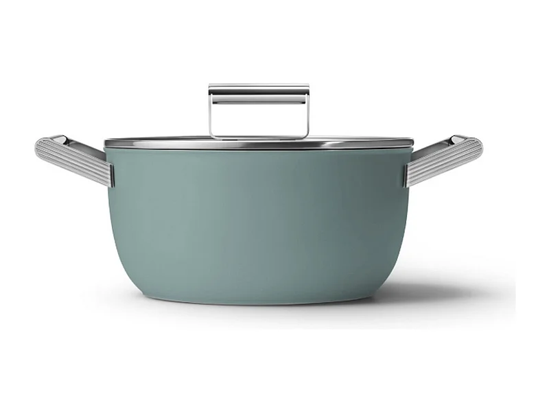 Smeg Faitout vert émeraude mat 24cm + couvercle - CSF2412EGM