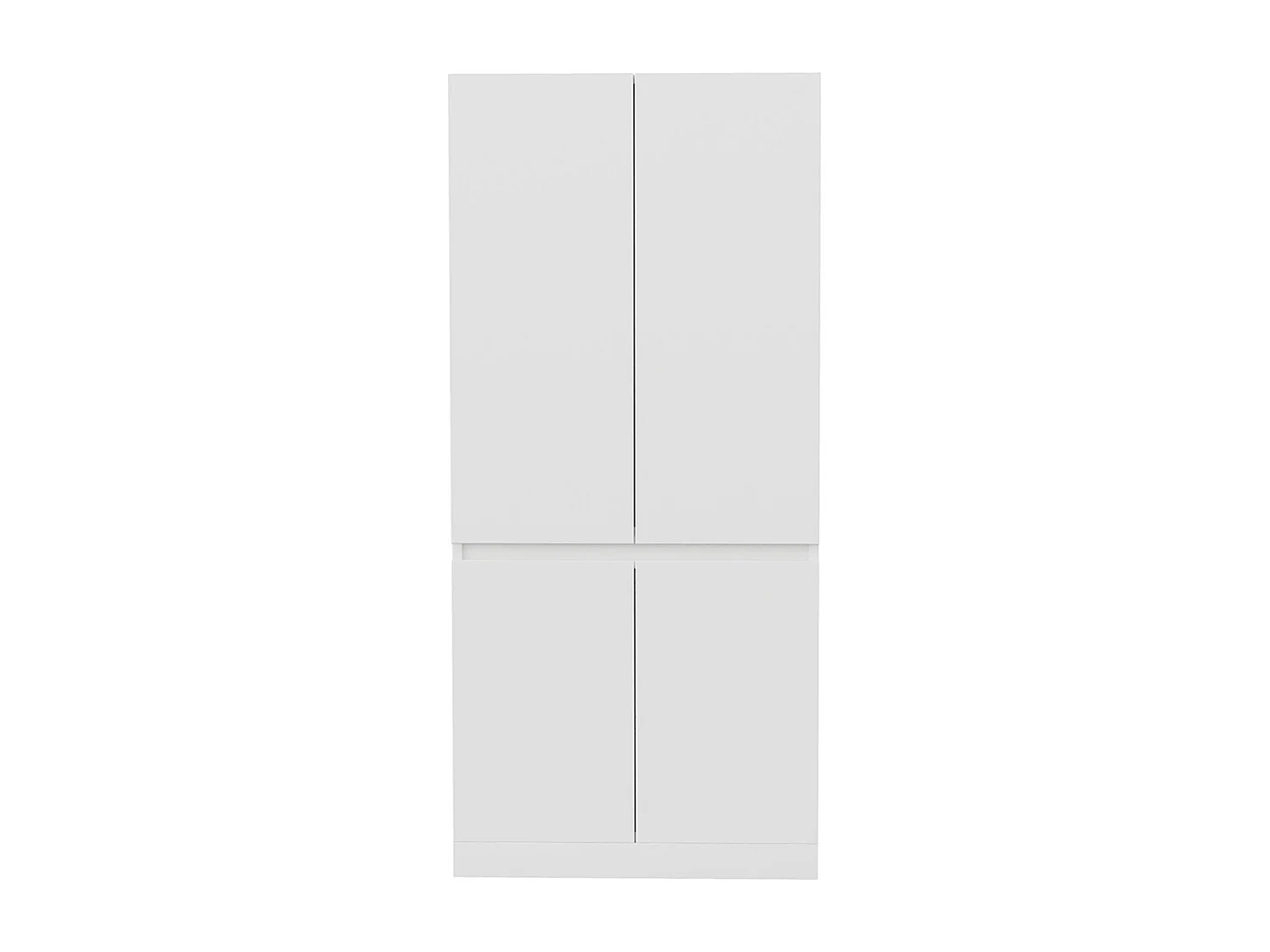 Armoire 70x40x170 cm double porte grands compartiments de rangement blanc