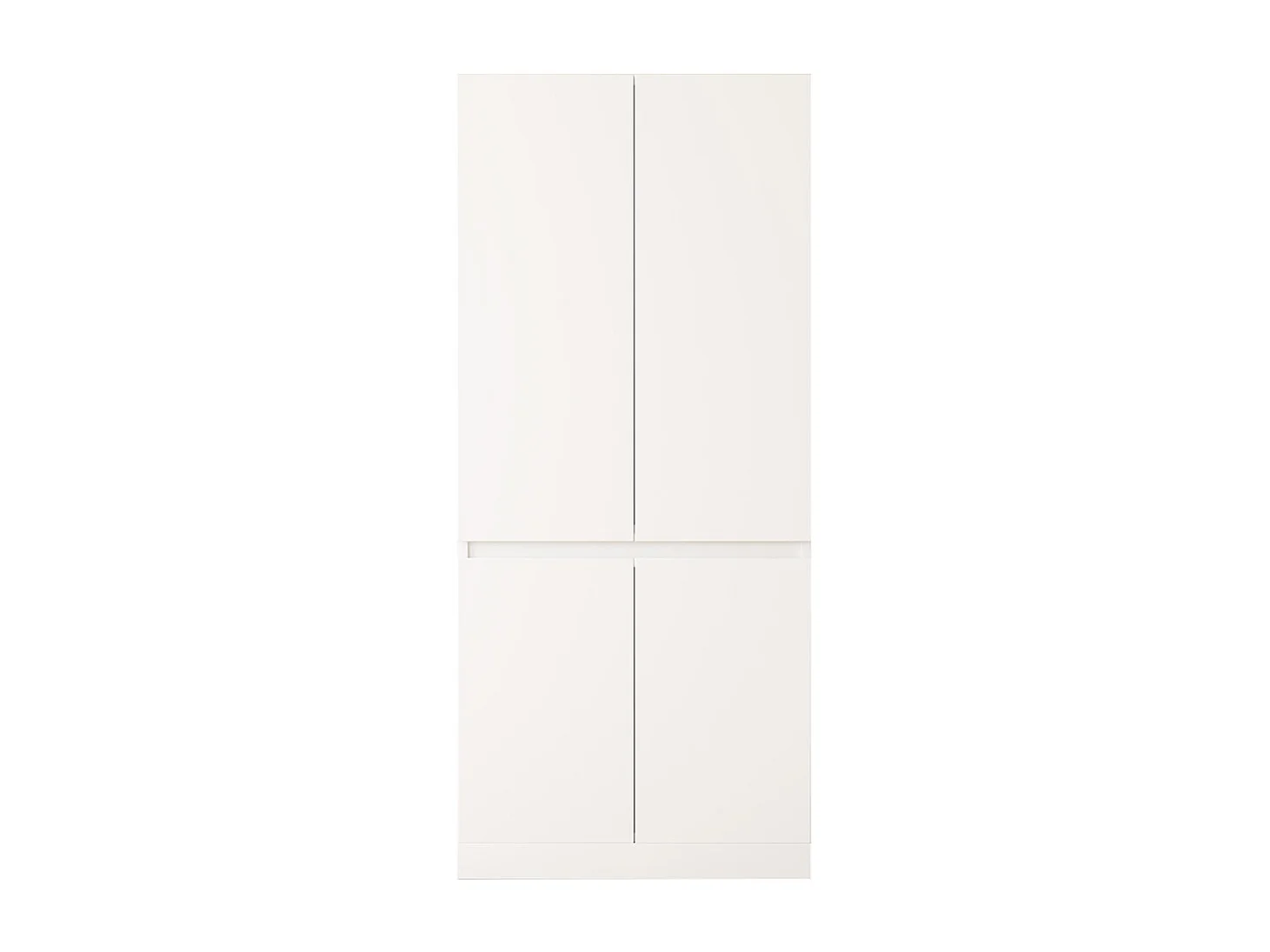 Armoire 70x40x170 cm double porte grands compartiments de rangement blanc