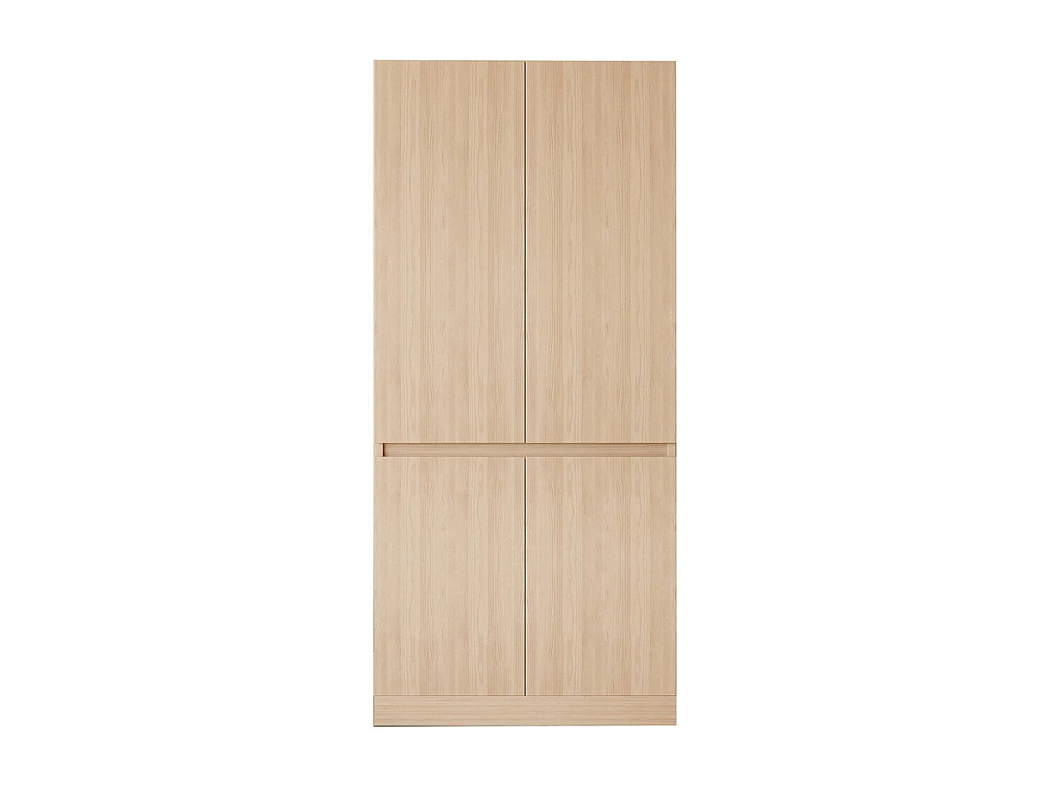 Armoire 70x40x170 cm double porte grands compartiments de rangement couleur bois