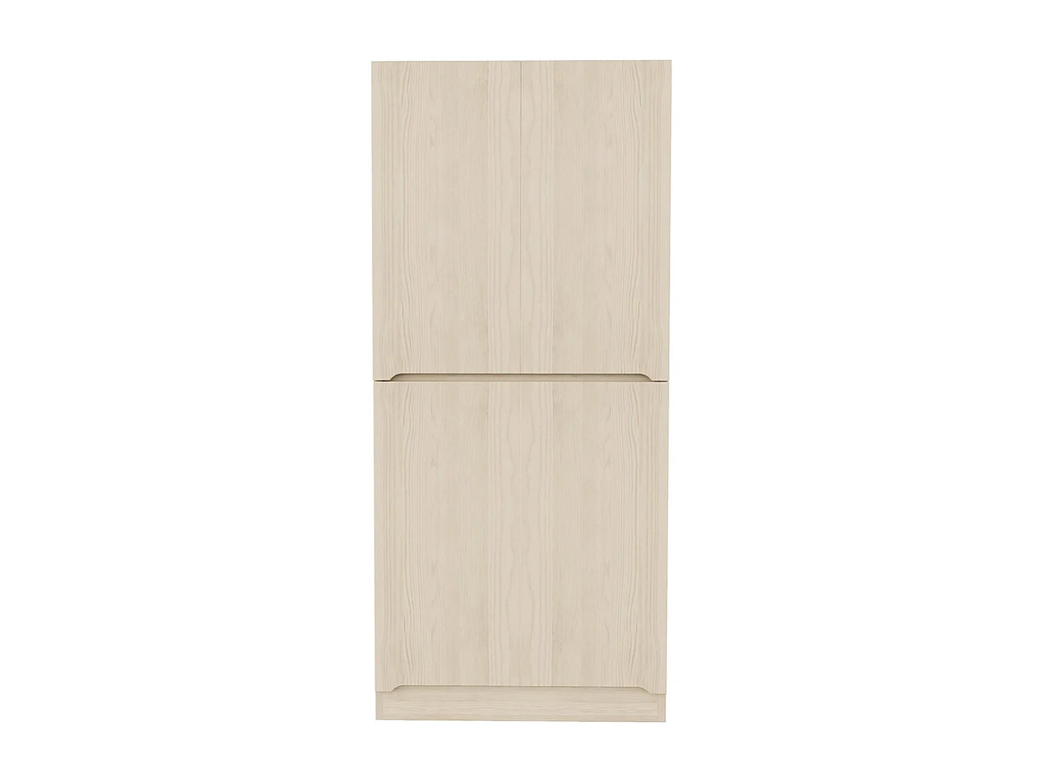 Armoire 70x40x170 cm double porte petit compartiment de rangement couleur bois