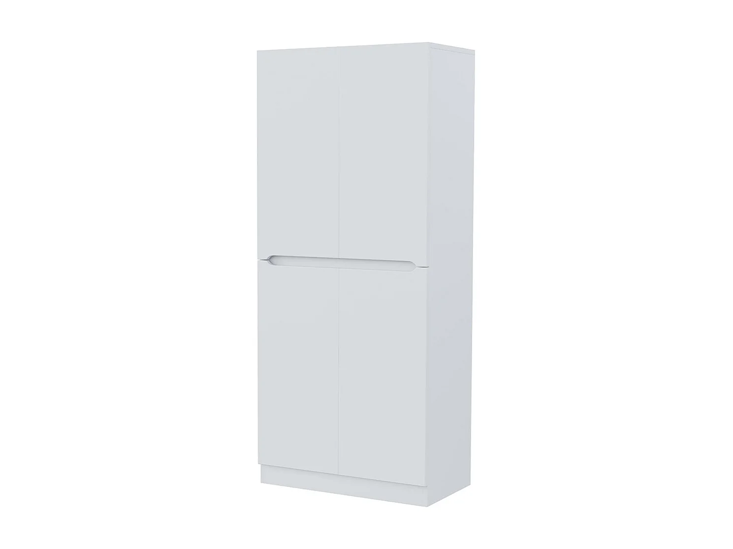 Armoire 70x40x170 cm double porte petit compartiment de rangement blanc