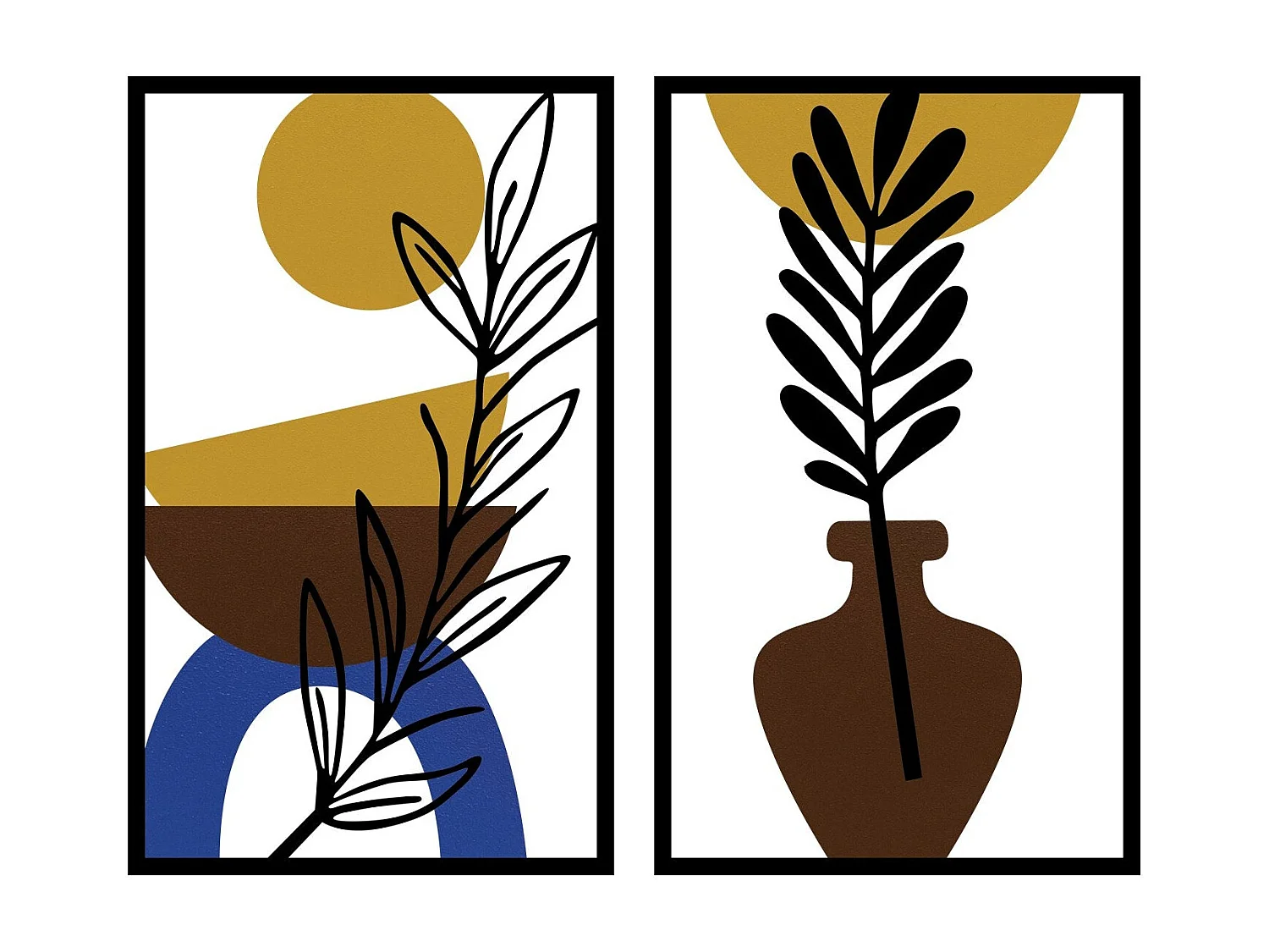 Bohem 9 – Accesorio decorativo de pared multicolor en metal y madera, 80,5 x 63,5 cm