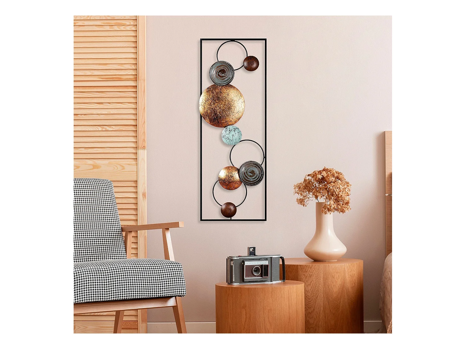 Decoratief wandaccessoire – 32 x 90 x 4 cm – metaal – 100% metaal