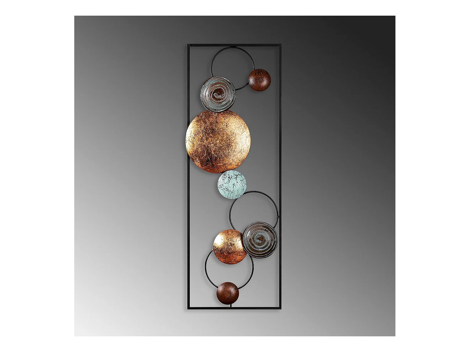 Decoratief wandaccessoire – 32 x 90 x 4 cm – metaal – 100% metaal