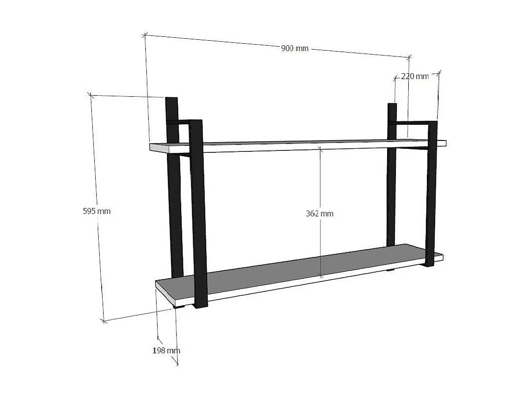 Étagère murale-Abat-Blanc