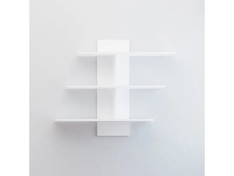 Estante de pared – 111cm x 90cm x 20cm – Blanco – Melamina
