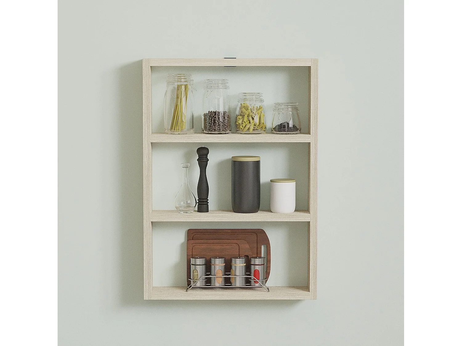 Mensola da parete – 43,2 cm x 60 cm x 9 cm – Travertino – MDF