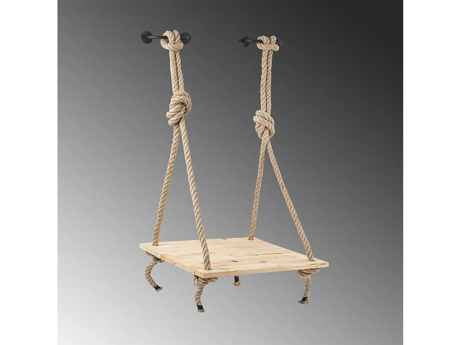Étagère murale – 60 cm x 90 cm x 55 cm – Noir – Bois