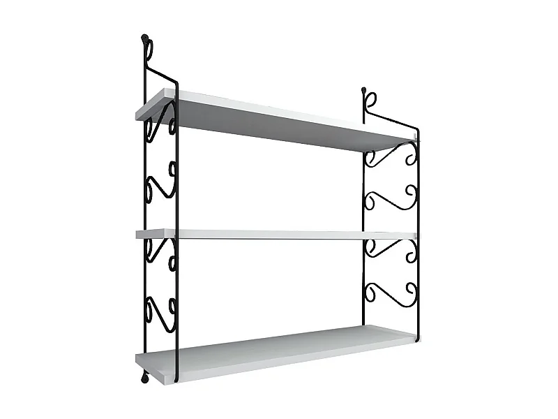 Estante de pared – 72 cm x 81 cm x 20 cm – Blanco – MDF