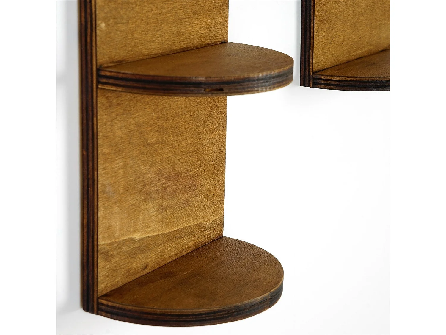 Étagère murale en contreplaqué – 30 x 15 x 9 cm – noyer