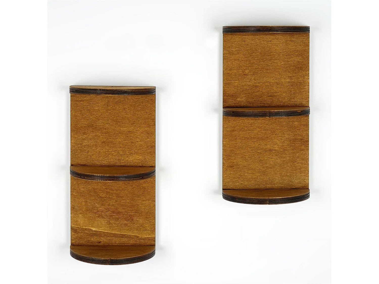 Étagère murale en contreplaqué – 30 x 15 x 9 cm – noyer