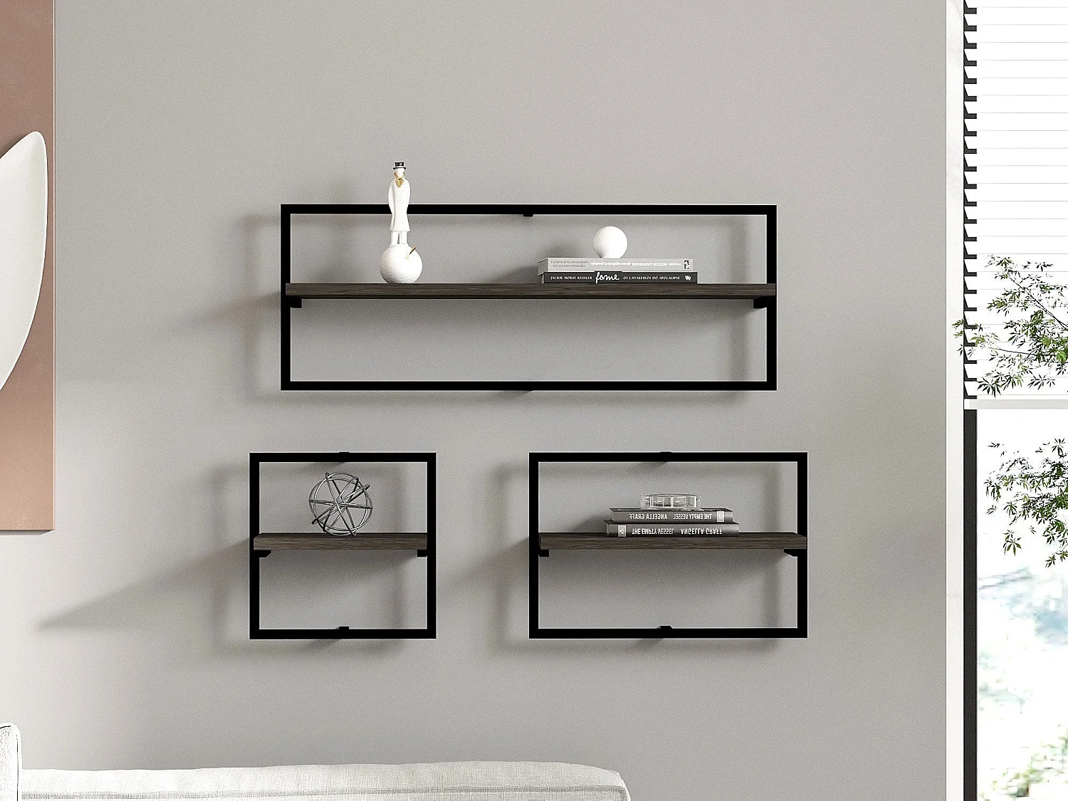 Wandregal-Yeso-Anthrazit