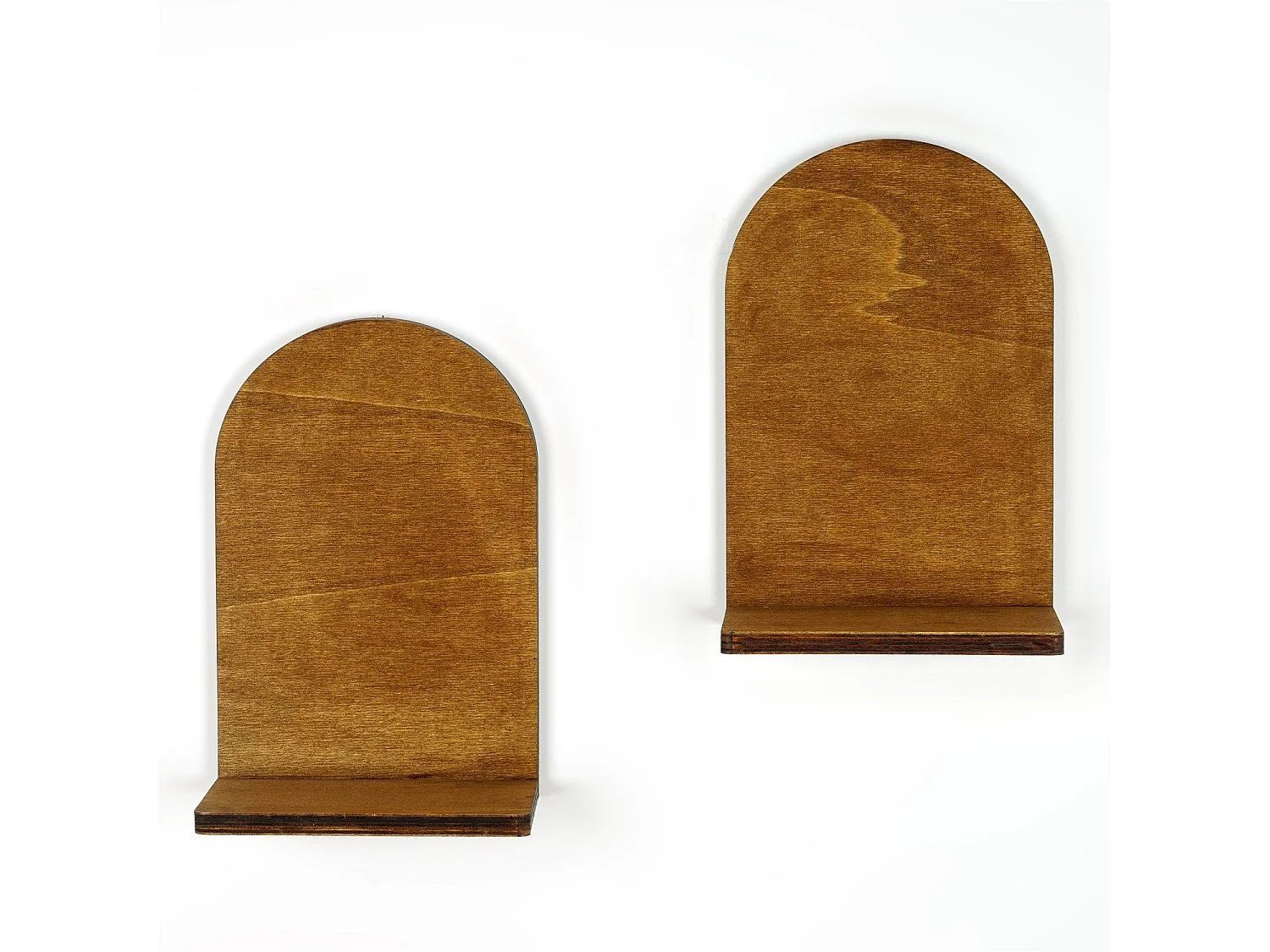 Étagère murale – 16 x 26 x 9 cm – Noyer – Contreplaqué