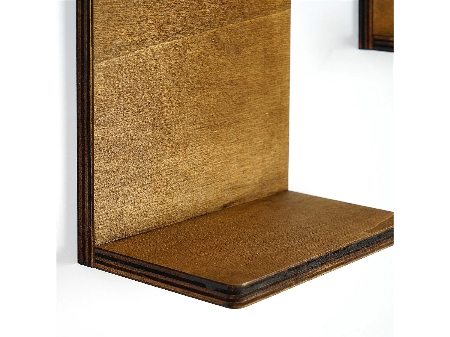 Étagère murale – 16 x 26 x 9 cm – Noyer – Contreplaqué