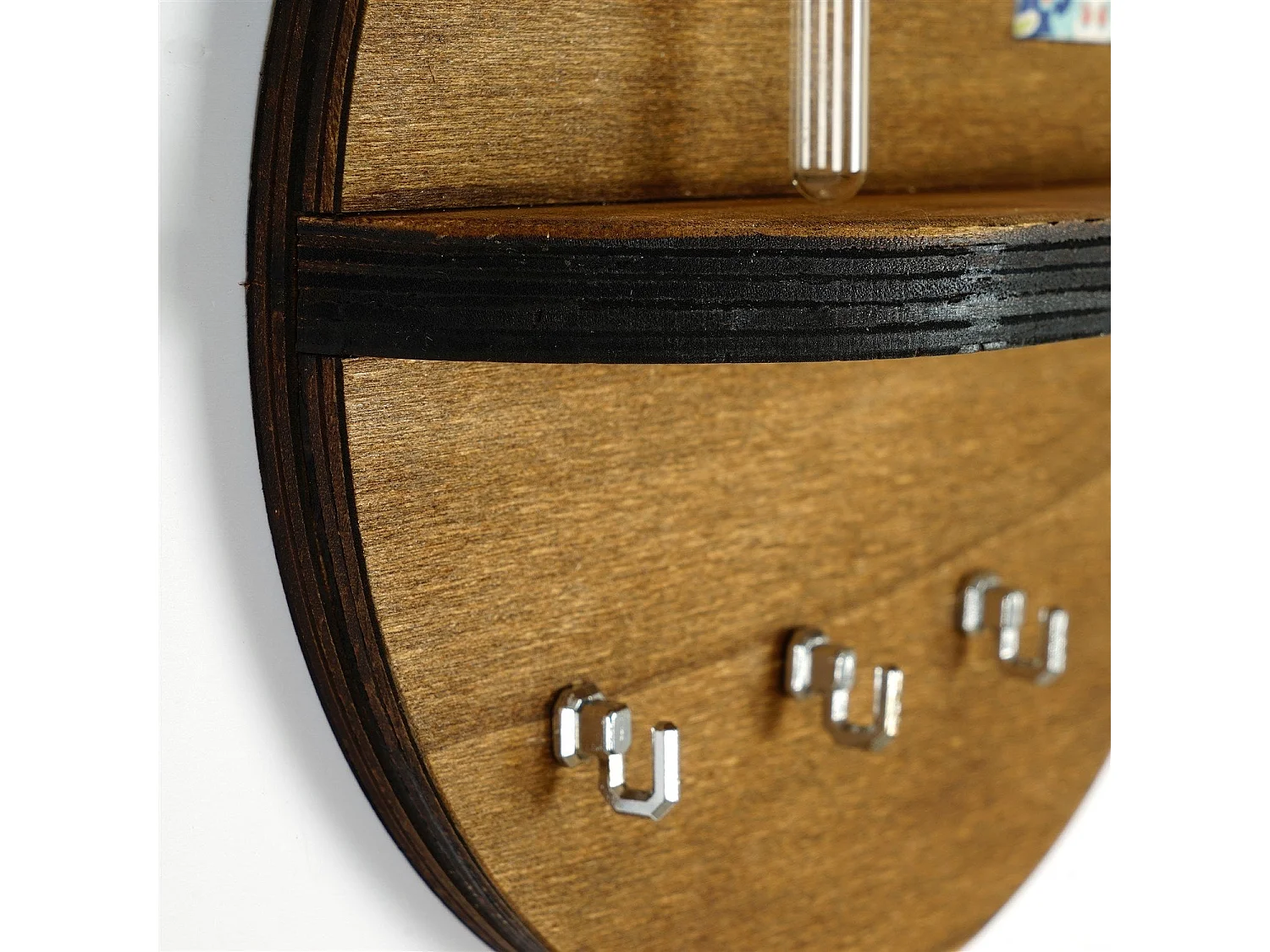 Étagère murale en noyer LAZ162 - 100 % toile 27 x 27 cm