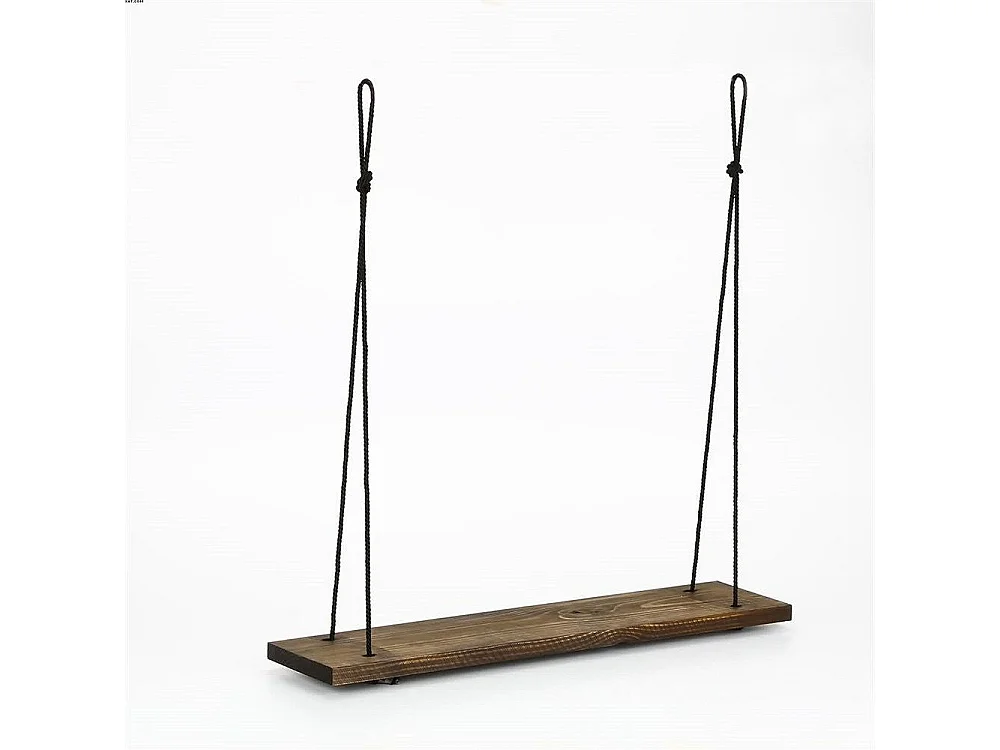 Wandregal – 60 cm x 13 cm x 1,6 cm – Walnuss – Tannenholz