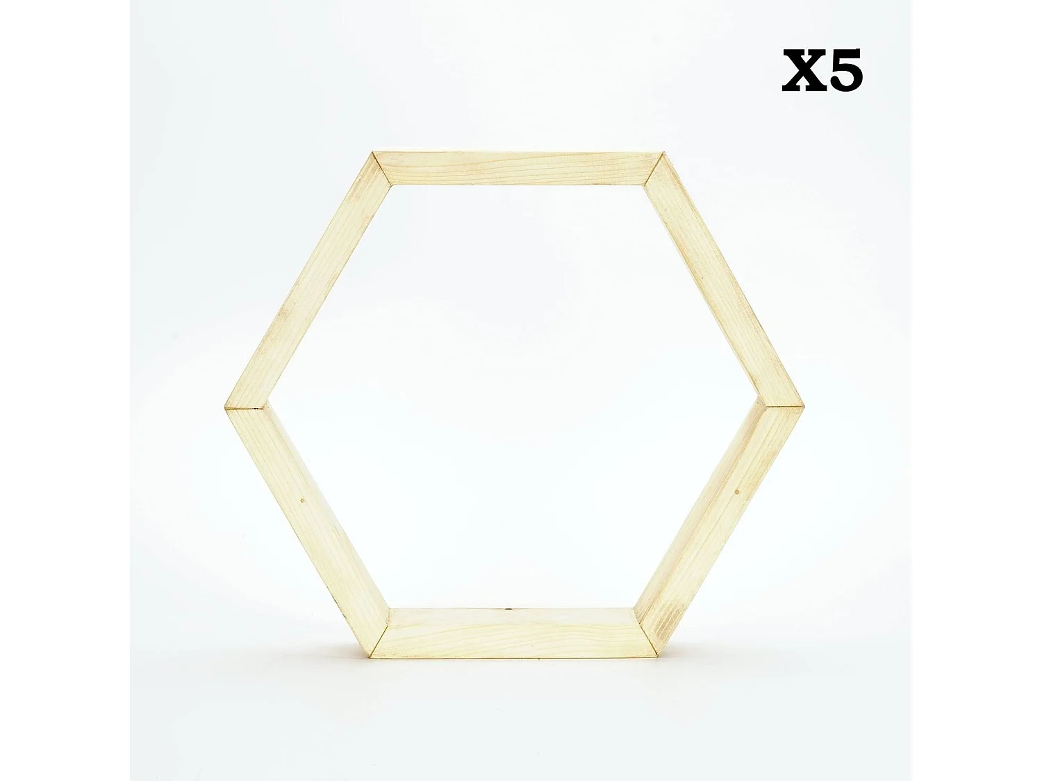 Étagère murale artisanale – 31 cm x 36 cm x 9 cm – Noyer – 100 % bois de sapin