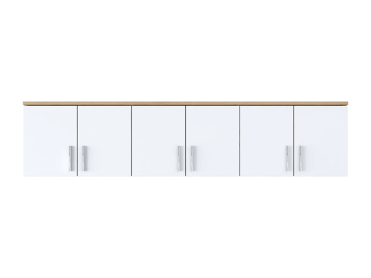 Wandregal – 180 x 41,4 x 37,5 cm – Walnuss und Weiß – Spanplatte